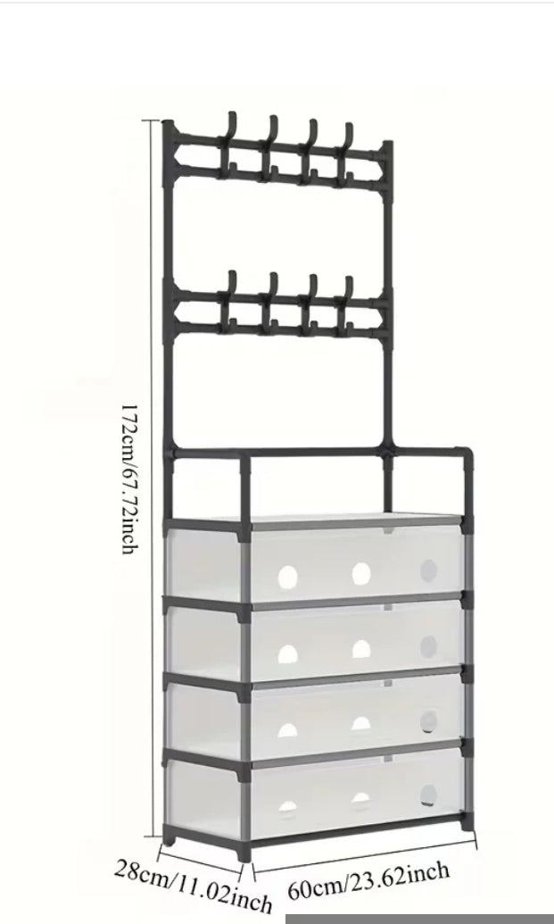 Multipurpose Portable Shoe Storage Organizer for Entryway & Bedroom