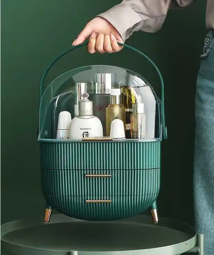 Premium Large Capacity Cosmetic Storage Box | Portable Makeup & Jewelry Dressing Case| Makeup Organizer.