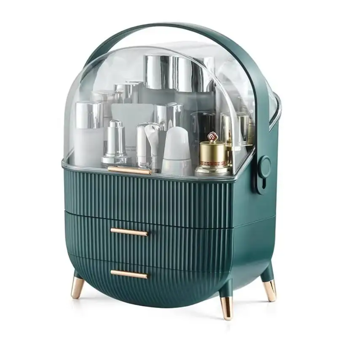 Premium Large Capacity Cosmetic Storage Box | Portable Makeup & Jewelry Dressing Case| Makeup Organizer.