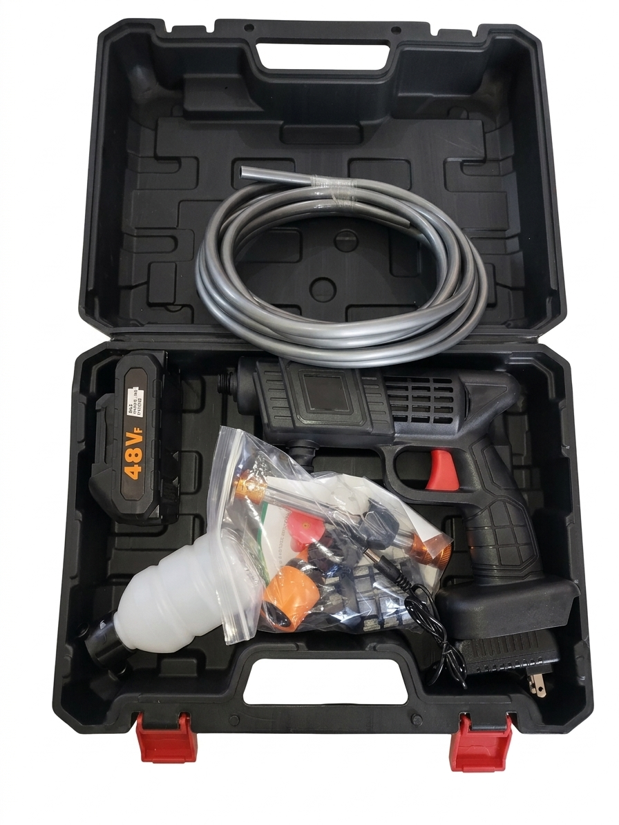 High-pressure Rechargeable Wireless Car Washer | Multi Nozzle Imported High Quality