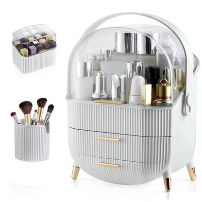 Premium Large Capacity Cosmetic Storage Box | Portable Makeup & Jewelry Dressing Case| Makeup Organizer.