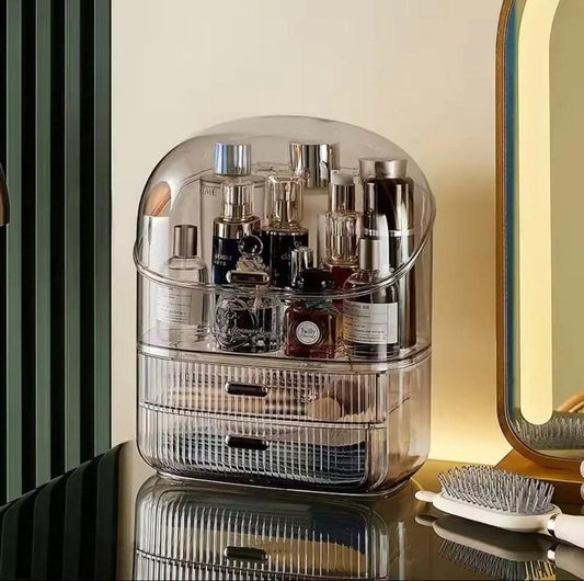 Premium Transparent Makeup & Jewellery Storage Box | Multi Slot Makeup & Jewellery Organizer