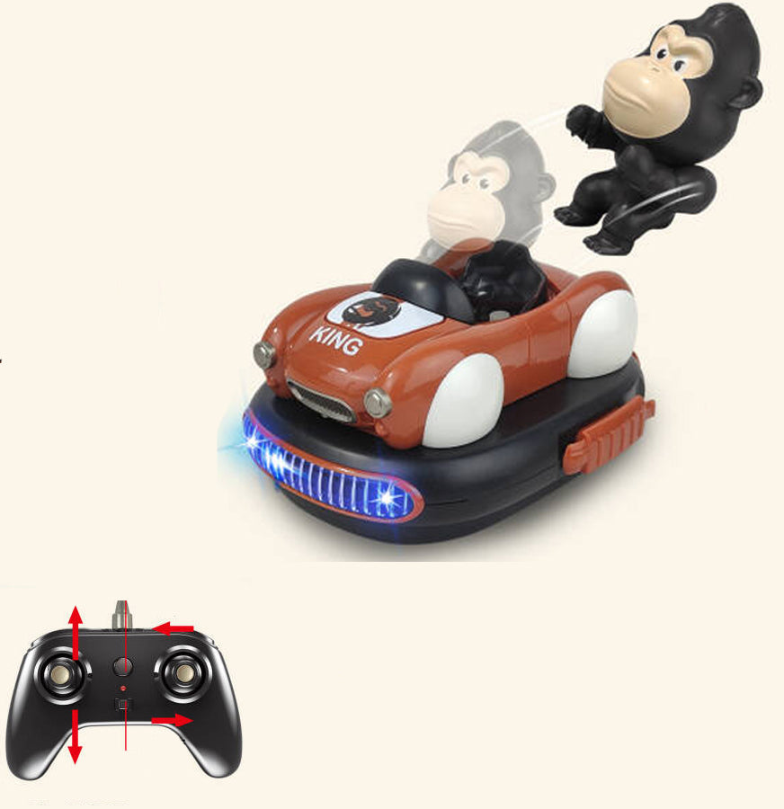 DWI DOWELLIN Remote Control Bumper Car 2-Piece Set, 2 Player PK Game Battle Racing Car with Music & Lights for Kids Gifts