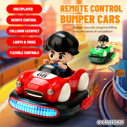 🏎️🎮Remote Control Bumper Battle Cars with Auto Ejection💥 - 2 Pieces