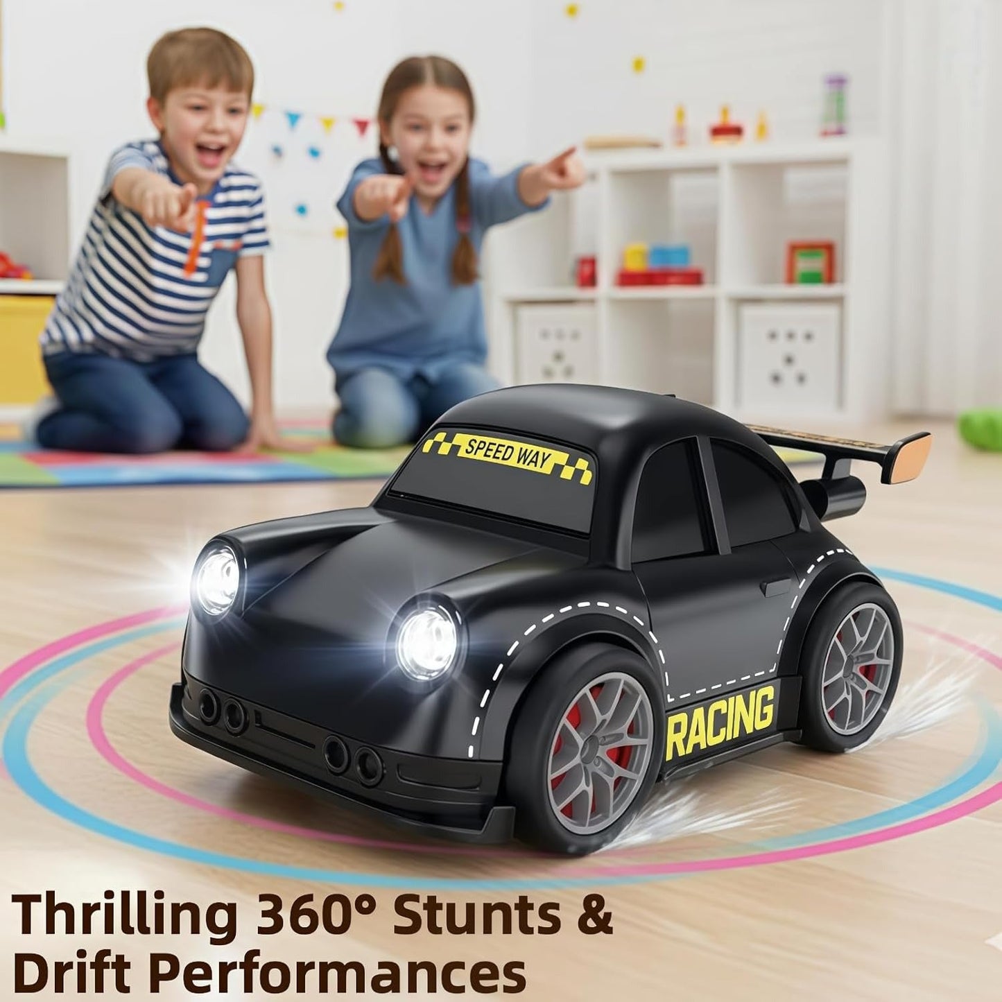 Bardike Smart RC Car 4WD High Speed Drift Car with Auto-Follow Mode 2.4GHz Rechargeable 30M Range Indoor/Outdoor Ready-to-Go