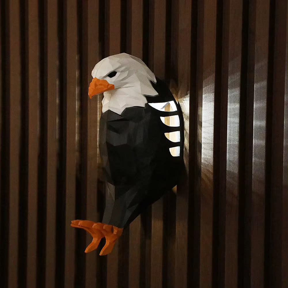 3D Flying Eagle LED Wall Light – Geometric Geometric Sculpture Wall Sconce Lamp